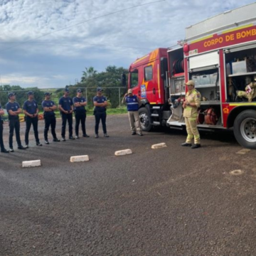 Novos guardas civis de Sarandi e Marialva recebem treinamento de combate a incêndio