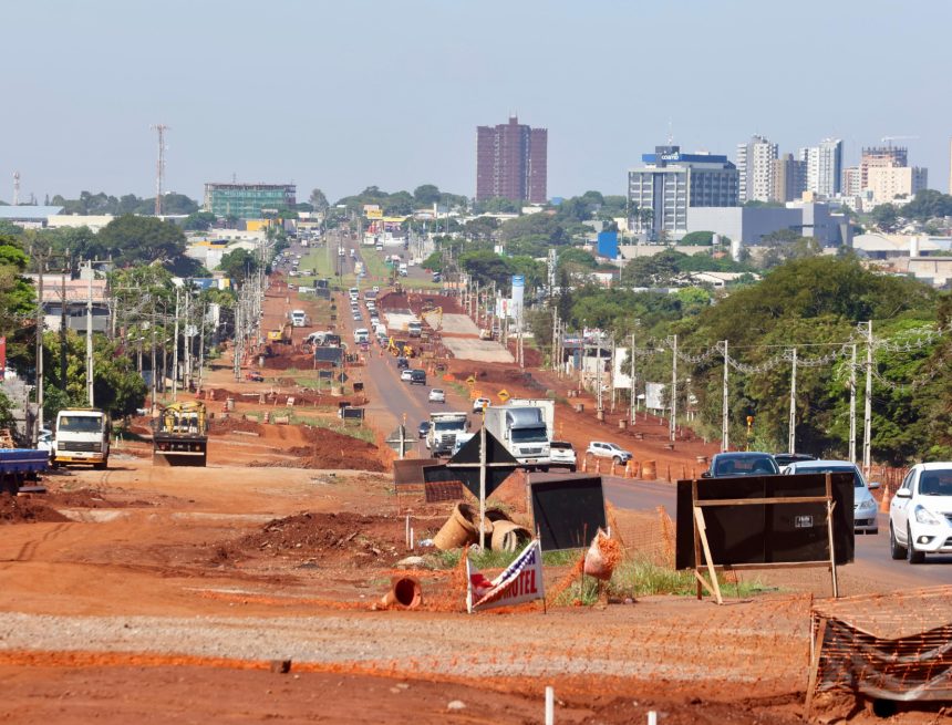 Após chuvas, duplicação da rodovia de acesso a Campo Mourão atinge 34%