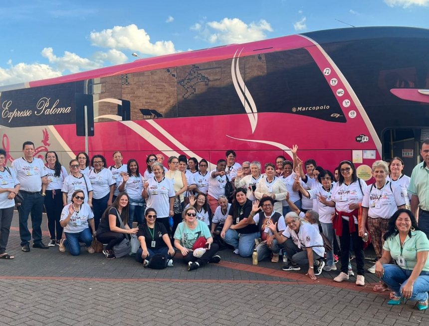 Emoção: Idosos de Sarandi visitam santuário de Santa Rita na ‘Capital Paranaense da Fé’